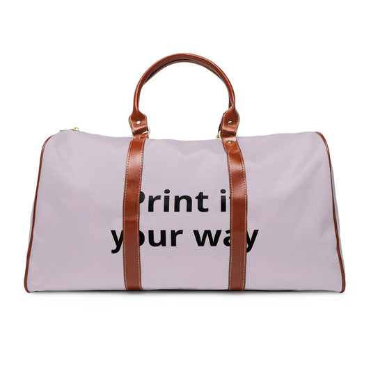 Printify Custom Waterproof Travel Bag — Personalized 'Print it your way' Duffle for Weekend Getaways & Beach Trips - Shoulder Bags Bags