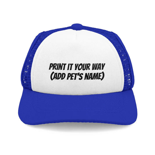 Printify Custom Pet Name Trucker Hat - Personalized Dog Foam Cap - Trucker Hats Hats