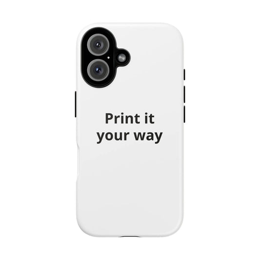Printify Custom Print Tough iPhone Case Dual Layer Shockproof Protective Cover Wireless Charging - Mobile Phone Cases Phone Case