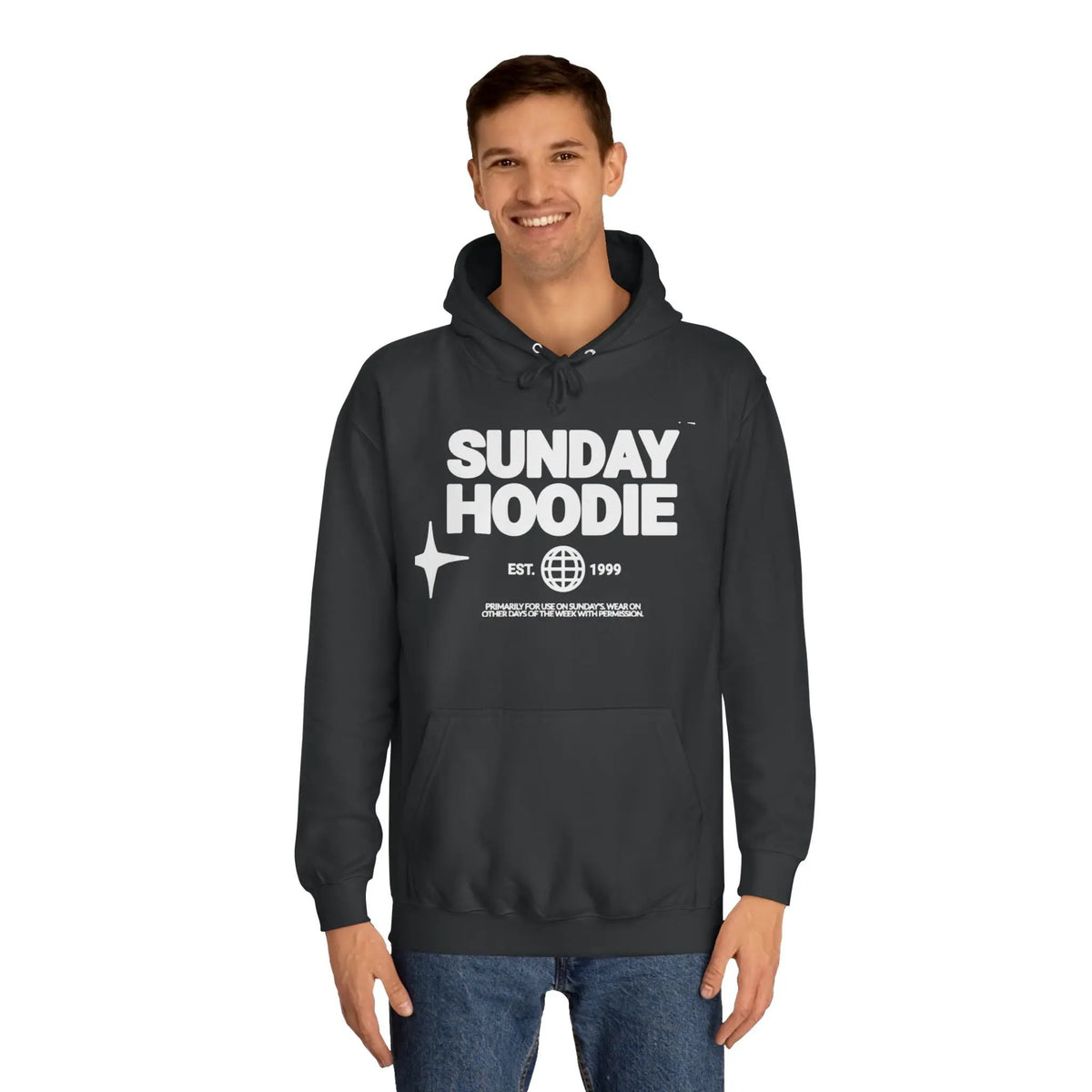 Printify Sunday Hoodie – Cozy College-Style Pullover - Hoodies Hoodie