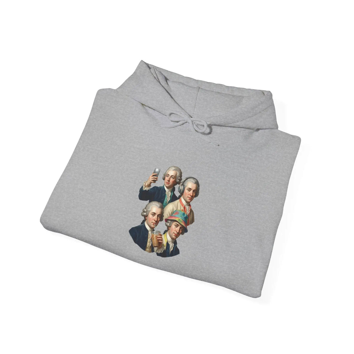 Printify Founding Fathers Portrait Hoodie | History Humor, Museum Nerd - Hoodies Hoodie