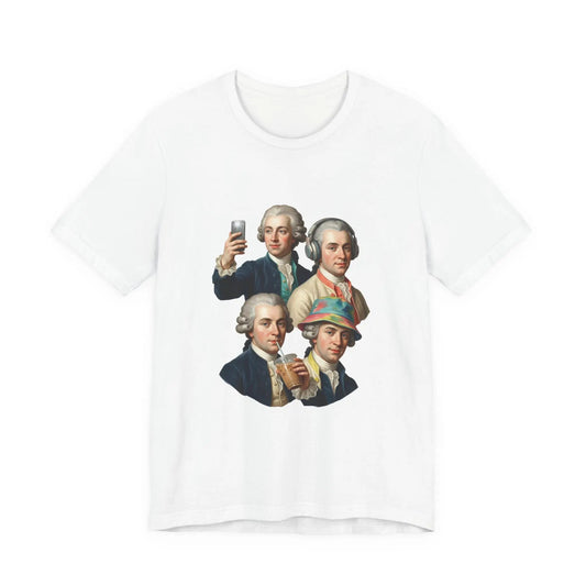 Printify Drinking Founders Tee | History Humor, Vintage Portraits - T-Shirts T-Shirt