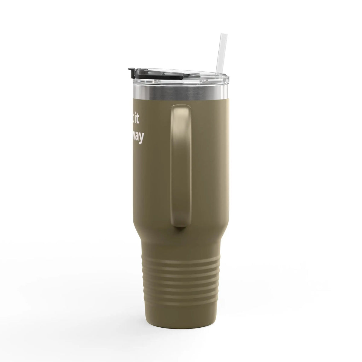 Printify 40oz Insulated Travel Mug with Handle – Customizable Big Tumbler for Road Trips & Daily Hydration - Travel Mugs Mug