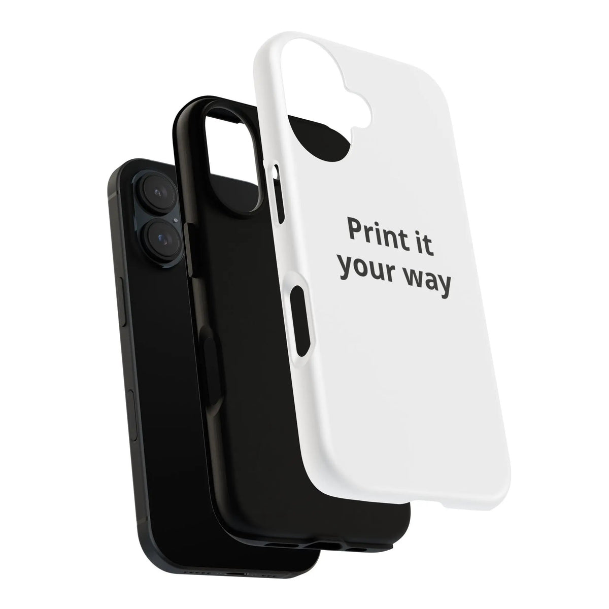 Printify Custom Print Tough iPhone Case Dual Layer Shockproof Protective Cover Wireless Charging - Mobile Phone Cases Phone Case