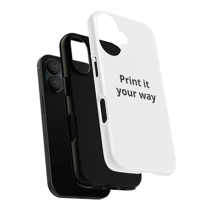 Printify Custom Print Tough iPhone Case Dual Layer Shockproof Protective Cover Wireless Charging - Mobile Phone Cases Phone Case