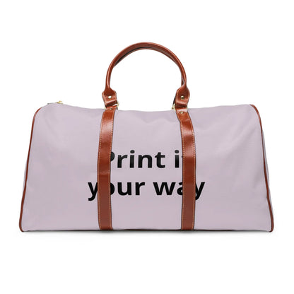 Printify Custom Waterproof Travel Bag — Personalized 'Print it your way' Duffle for Weekend Getaways & Beach Trips - Shoulder Bags Bags