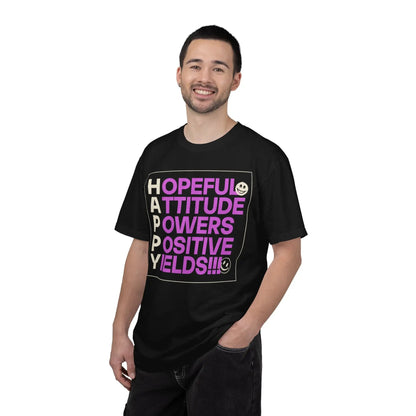 Printify Hopeful Attitude Powers Positive Yields T-Shirt - T-Shirts T-Shirt