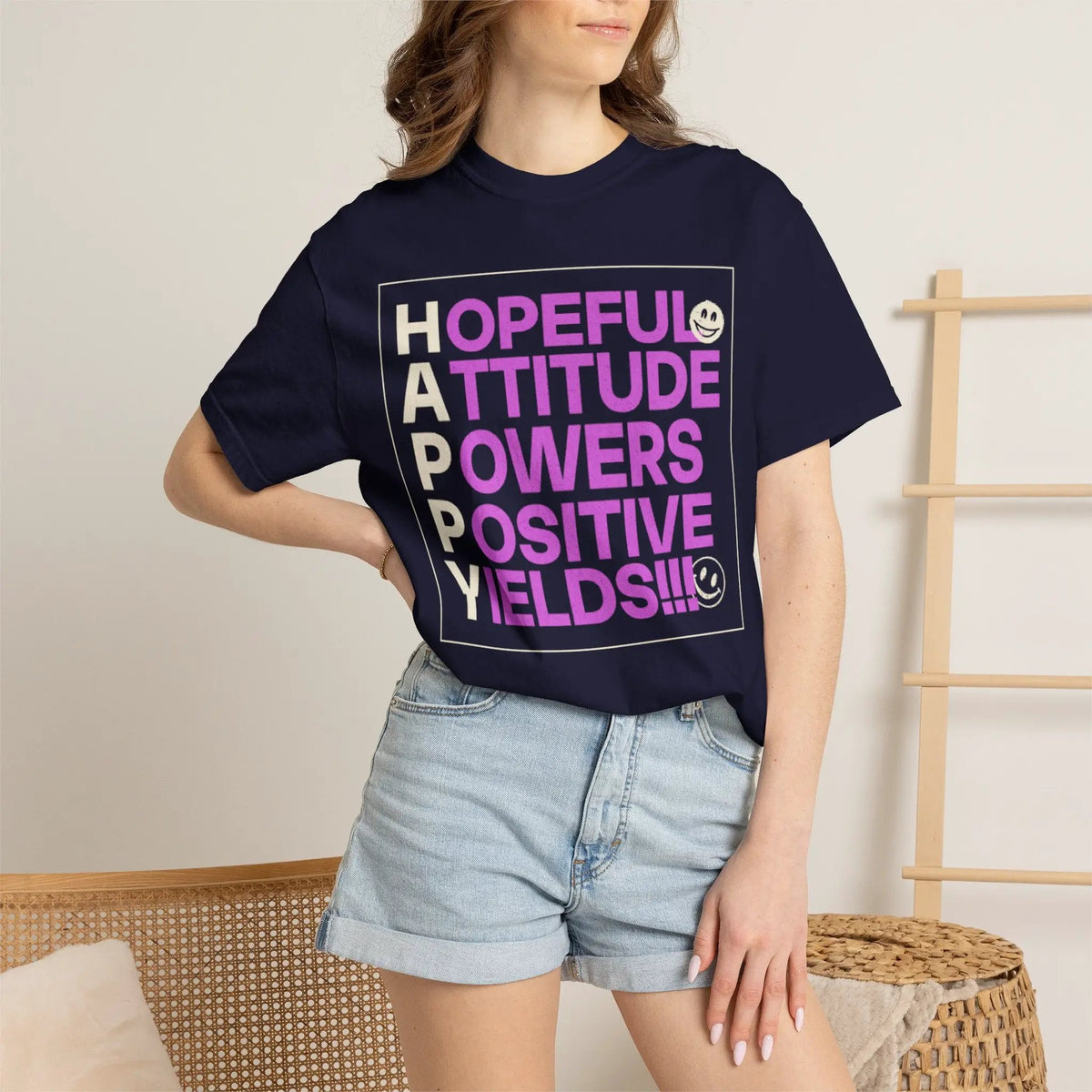 Printify Hopeful Attitude Powers Positive Yields T-Shirt - T-Shirts T-Shirt