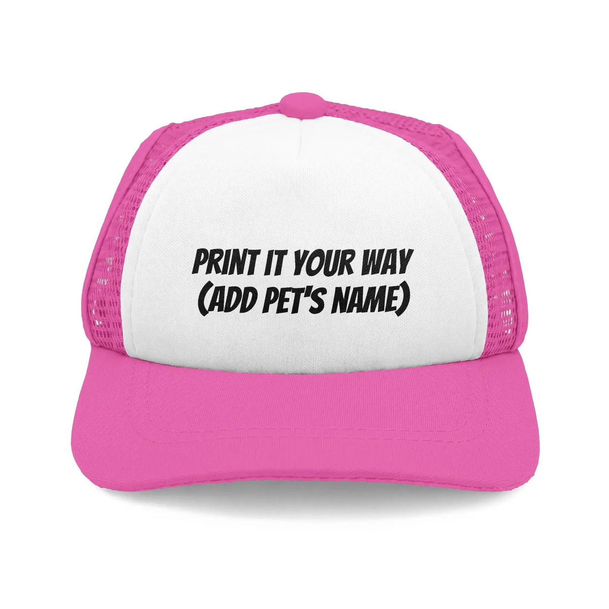 Printify Custom Pet Name Trucker Hat - Personalized Dog Foam Cap - Trucker Hats Hats