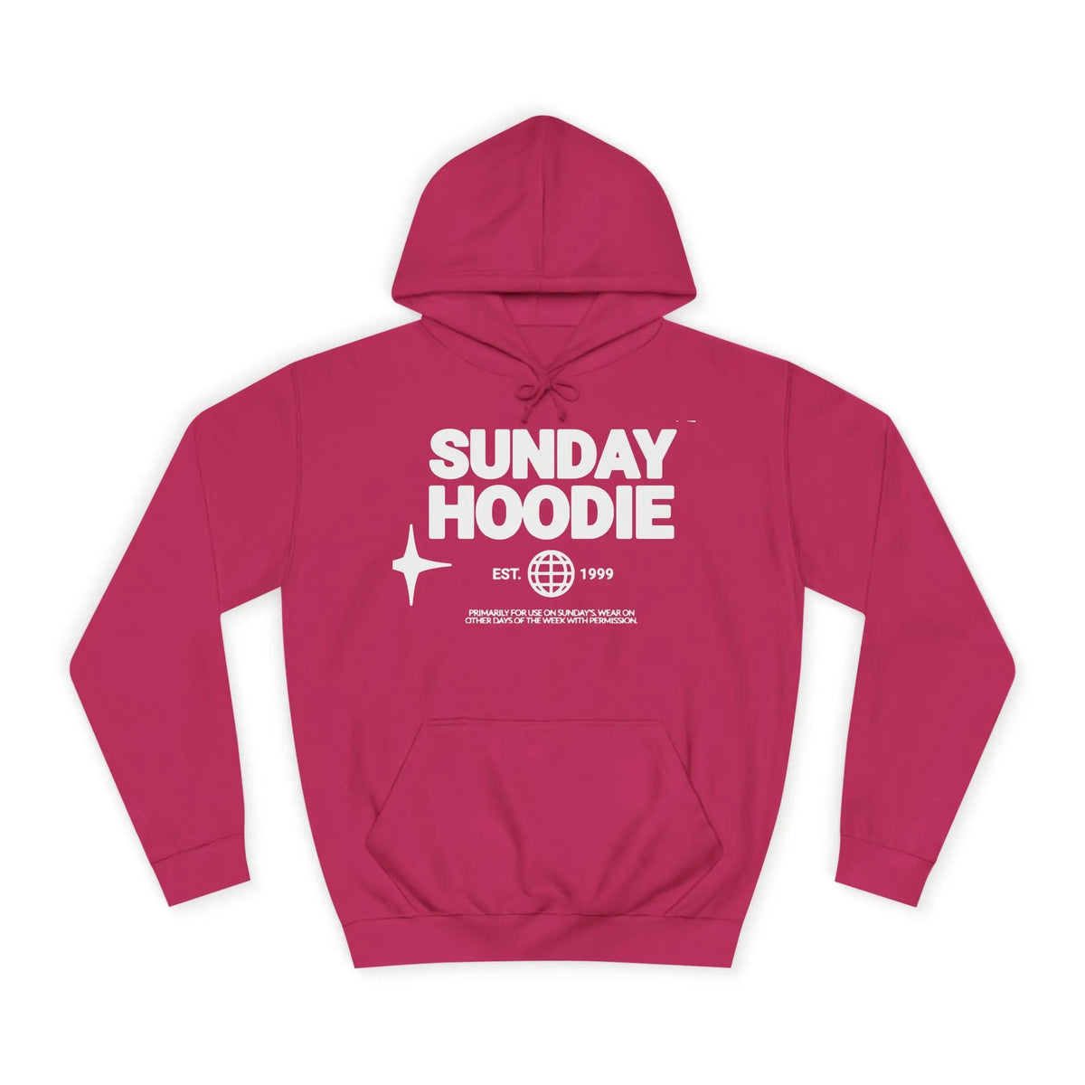 Printify Sunday Hoodie – Cozy College-Style Pullover - Hoodies Hoodie
