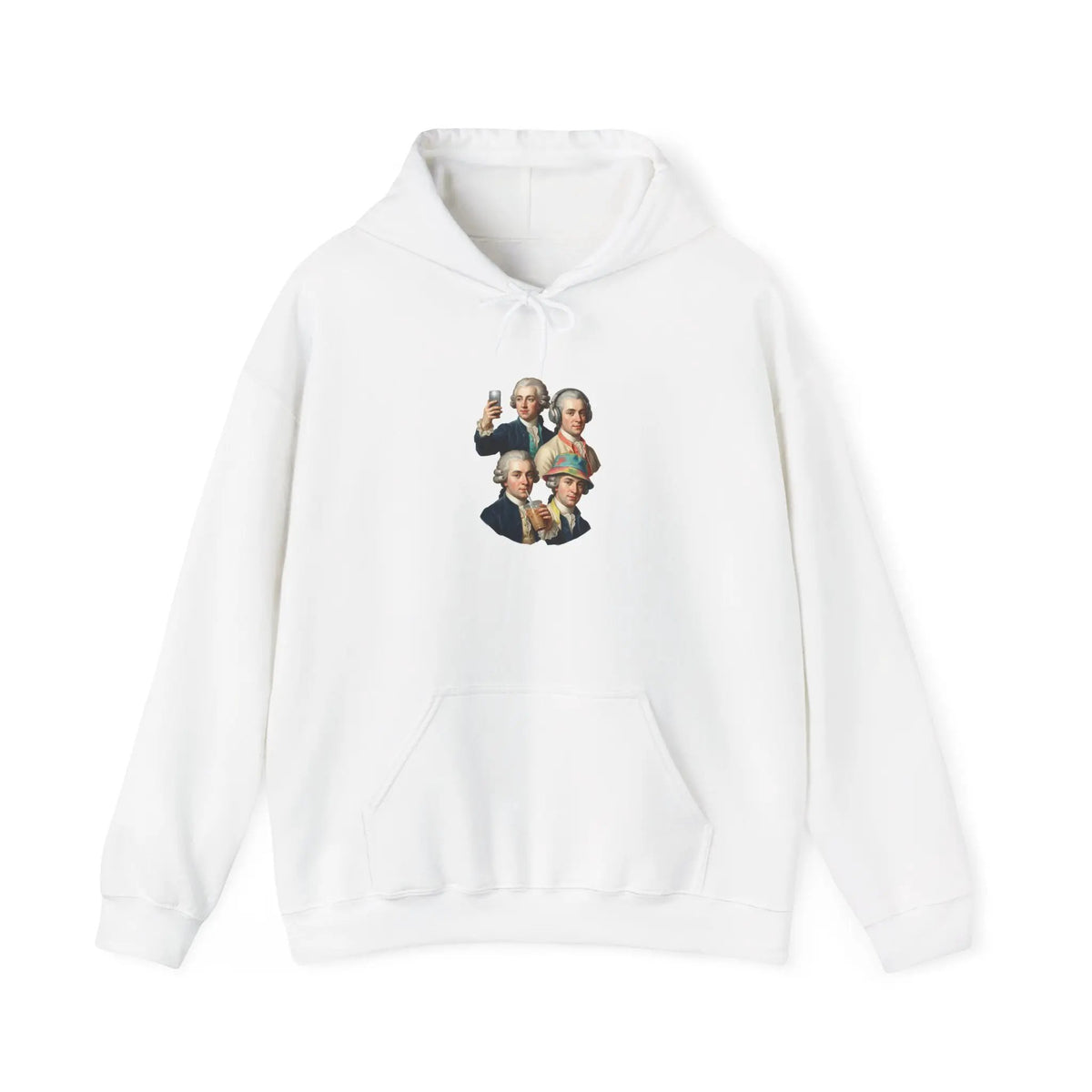Printify Founding Fathers Portrait Hoodie | History Humor, Museum Nerd - Hoodies Hoodie