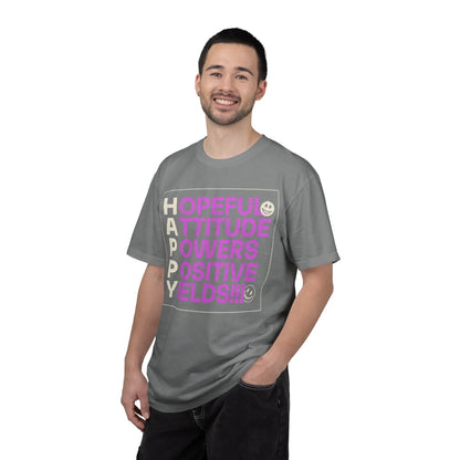 Printify Hopeful Attitude Powers Positive Yields T-Shirt - T-Shirts T-Shirt