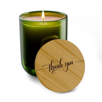 Thank You Script engraved Lid Candle