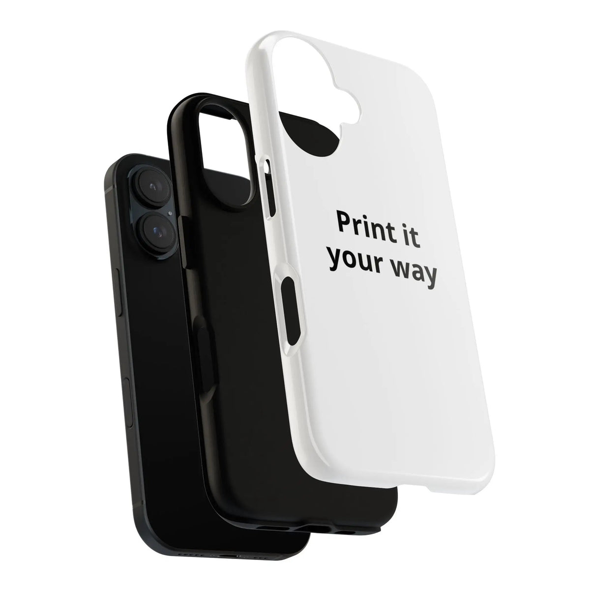 Printify Custom Print Tough iPhone Case Dual Layer Shockproof Protective Cover Wireless Charging - Mobile Phone Cases Phone Case