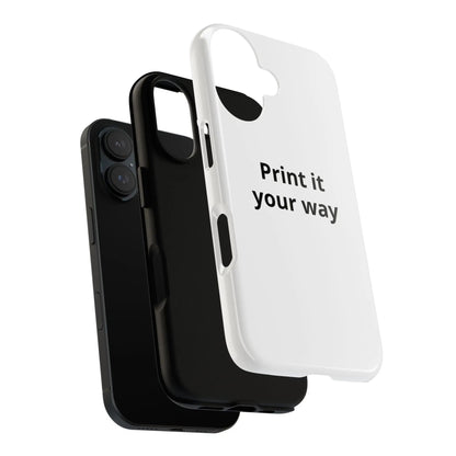 Printify Custom Print Tough iPhone Case Dual Layer Shockproof Protective Cover Wireless Charging - Mobile Phone Cases Phone Case