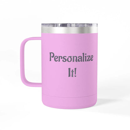 Printify 15oz White Travel Mug Tumbler — Minimalist Insulated Coffee Mug - Tumblers Mug