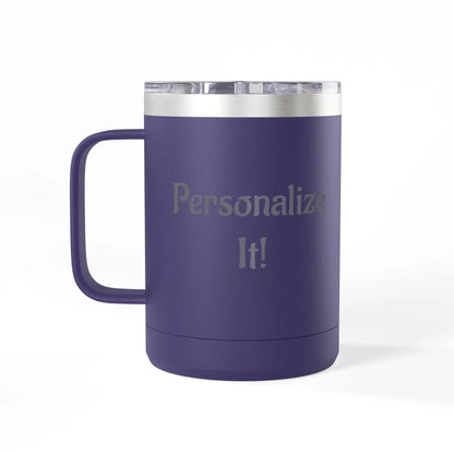Printify 15oz White Travel Mug Tumbler — Minimalist Insulated Coffee Mug - Tumblers Mug