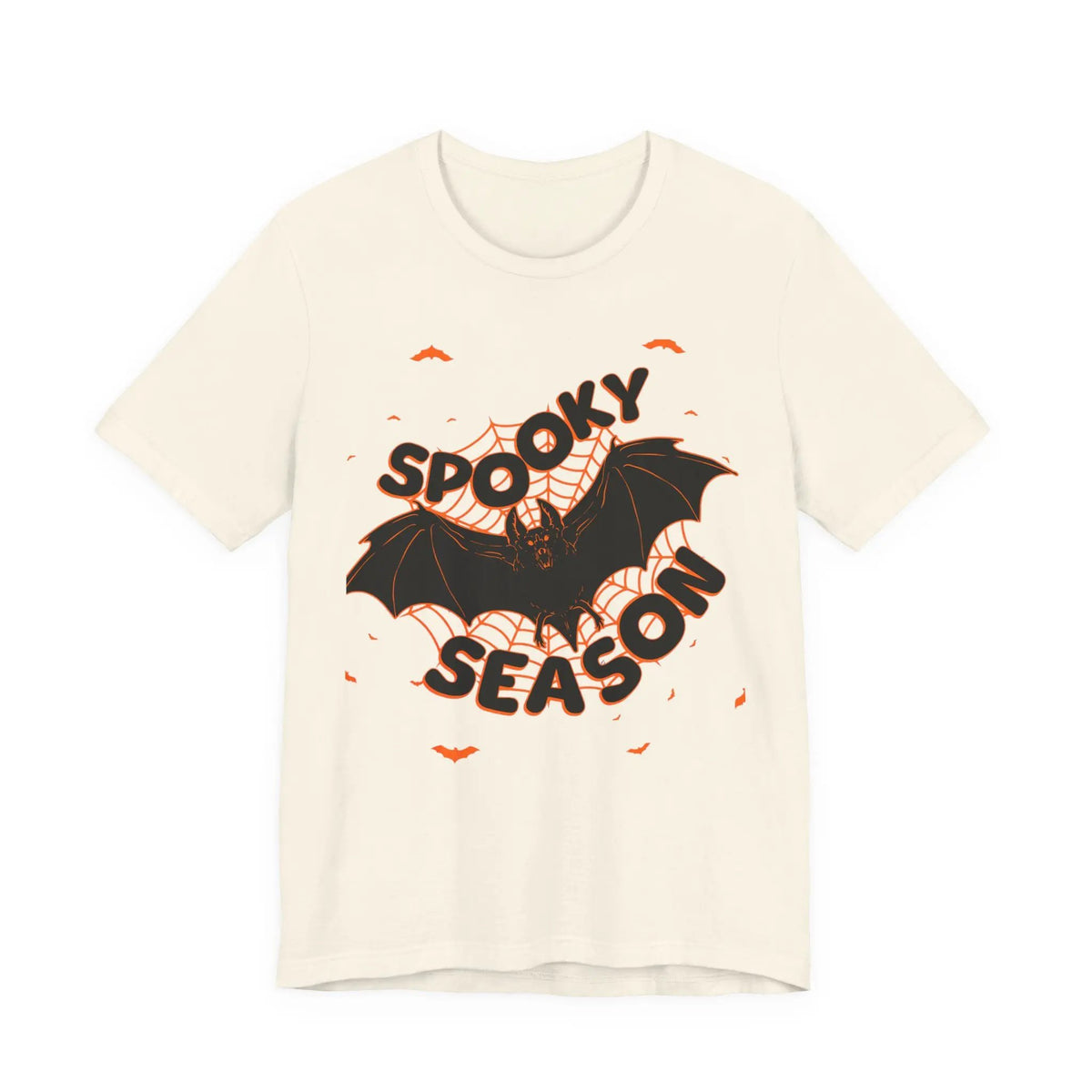 Printify Spooky Season Tee — Bat Halloween Graphic T-Shirt - T-Shirts T-Shirt