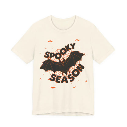 Printify Spooky Season Tee — Bat Halloween Graphic T-Shirt - T-Shirts T-Shirt