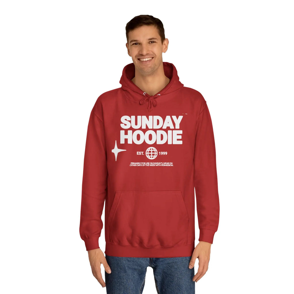 Printify Sunday Hoodie – Cozy College-Style Pullover - Hoodies Hoodie