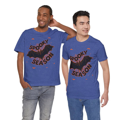 Printify Spooky Season Tee — Bat Halloween Graphic T-Shirt - T-Shirts T-Shirt