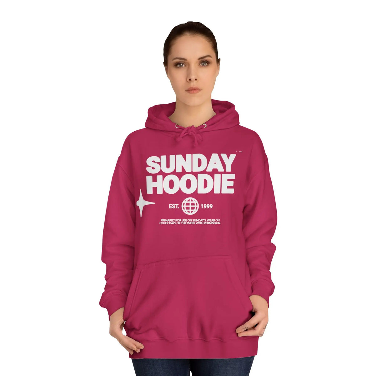 Printify Sunday Hoodie – Cozy College-Style Pullover - Hoodies Hoodie