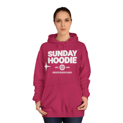 Printify Sunday Hoodie – Cozy College-Style Pullover - Hoodies Hoodie