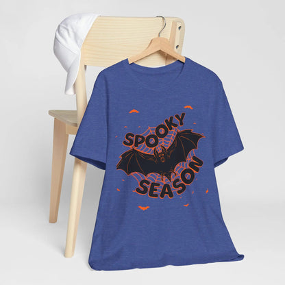 Printify Spooky Season Tee — Bat Halloween Graphic T-Shirt - T-Shirts T-Shirt