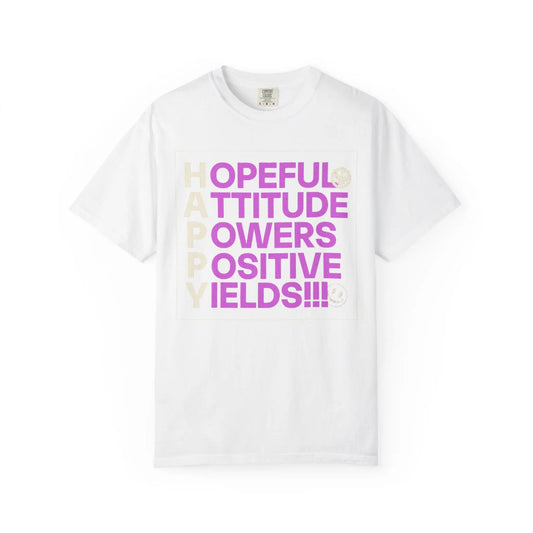 Printify Hopeful Attitude Powers Positive Yields T-Shirt - T-Shirts T-Shirt