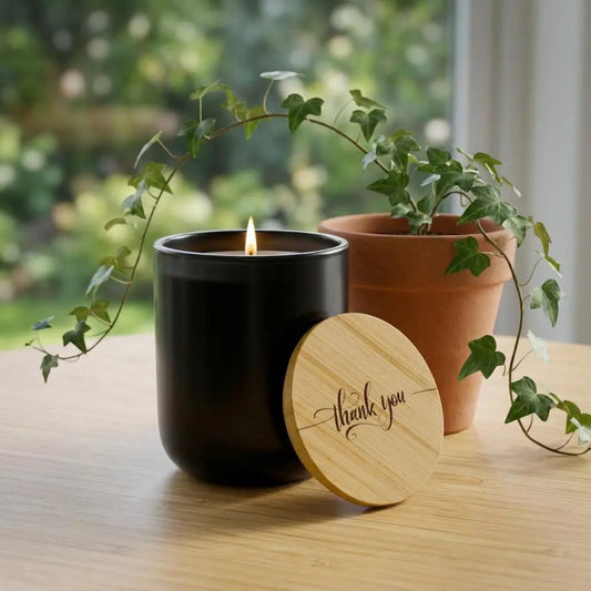 Thank You Script engraved Lid Candle