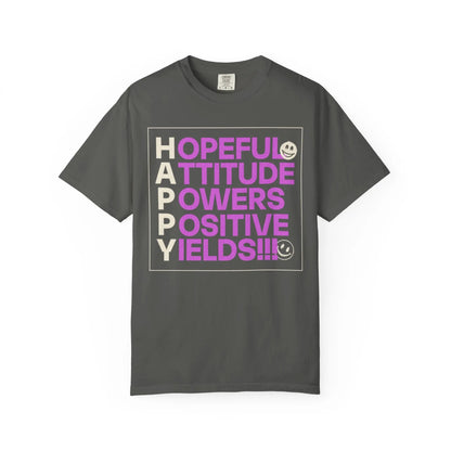 Printify Hopeful Attitude Powers Positive Yields T-Shirt - T-Shirts T-Shirt