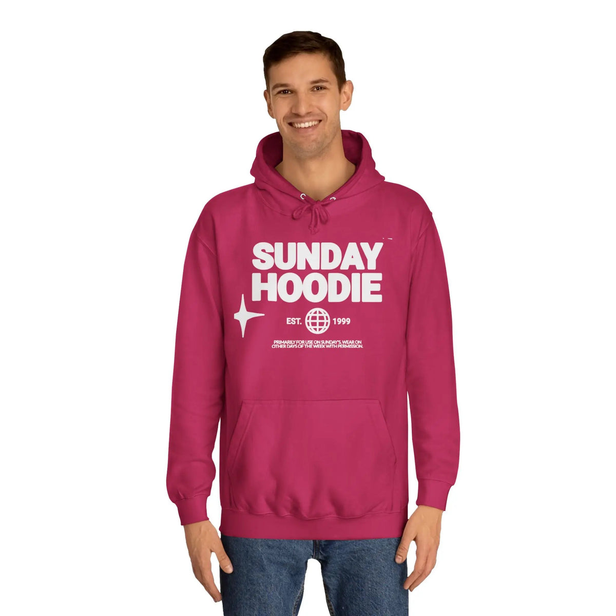 Printify Sunday Hoodie – Cozy College-Style Pullover - Hoodies Hoodie