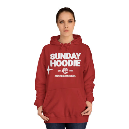 Printify Sunday Hoodie – Cozy College-Style Pullover - Hoodies Hoodie