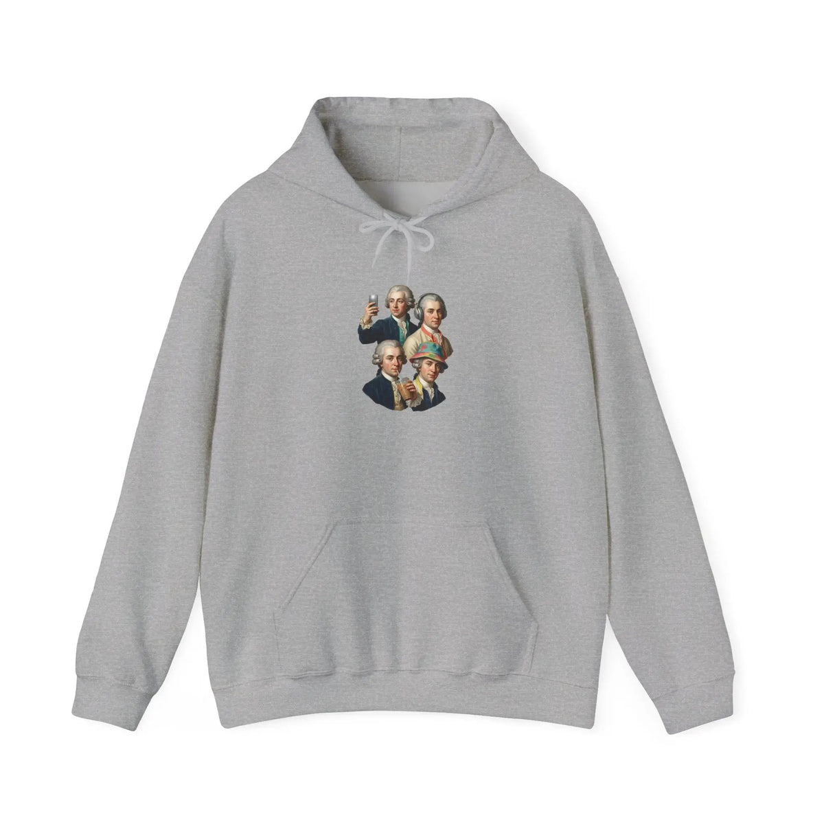 Printify Founding Fathers Portrait Hoodie | History Humor, Museum Nerd - Hoodies Hoodie