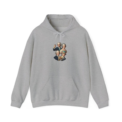 Printify Founding Fathers Portrait Hoodie | History Humor, Museum Nerd - Hoodies Hoodie