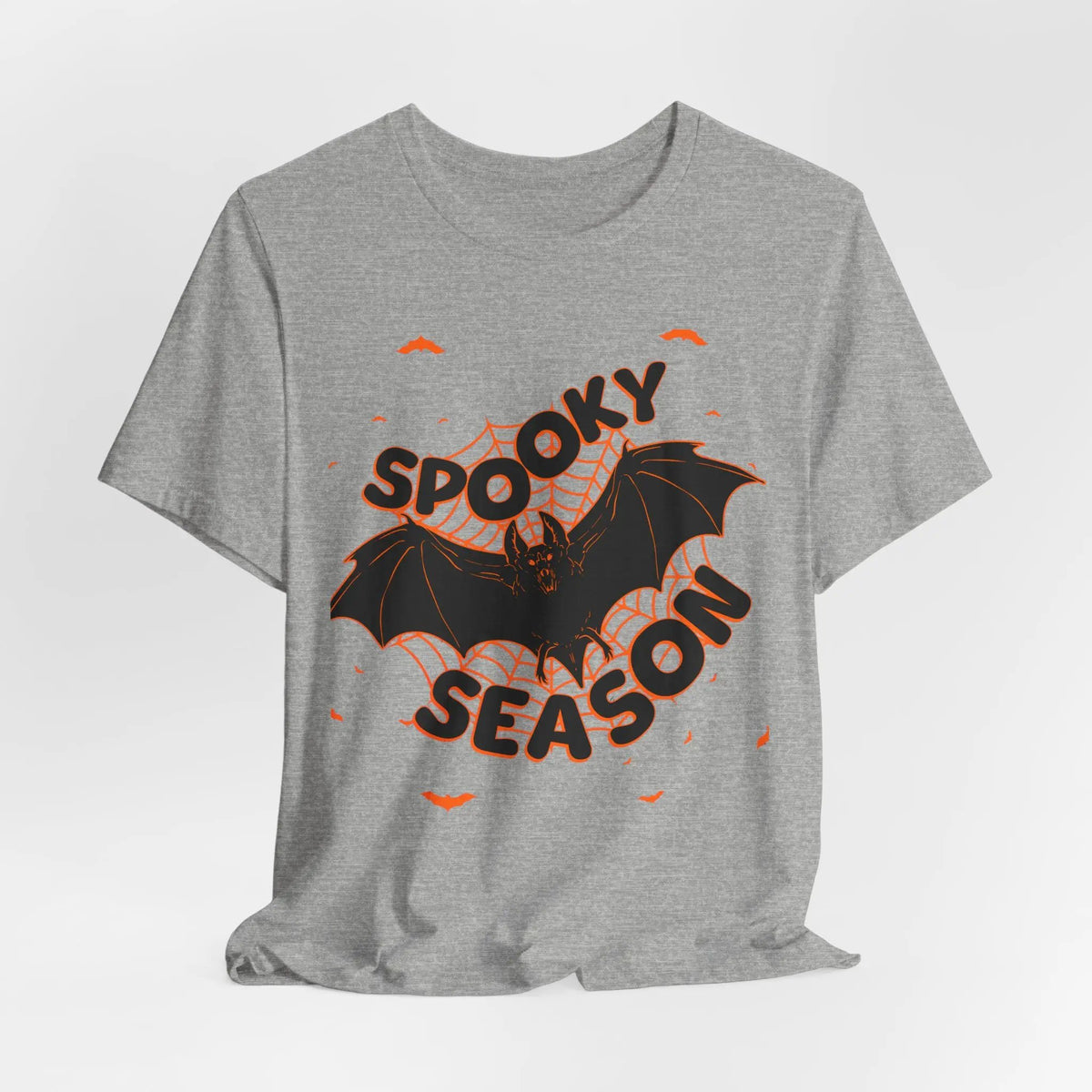 Printify Spooky Season Bat Graphic Halloween Tshirt Lightweight Soft Tee - T-Shirts T-Shirt
