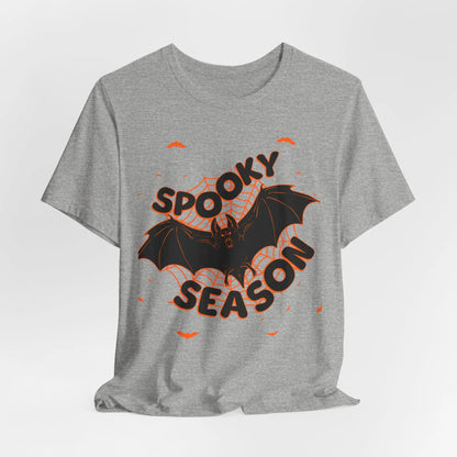 Printify Spooky Season Bat Graphic Halloween Tshirt Lightweight Soft Tee - T-Shirts T-Shirt