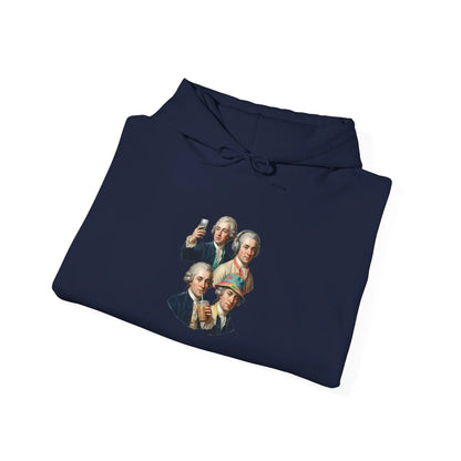 Printify Founding Fathers Portrait Hoodie | History Humor, Museum Nerd - Hoodies Hoodie