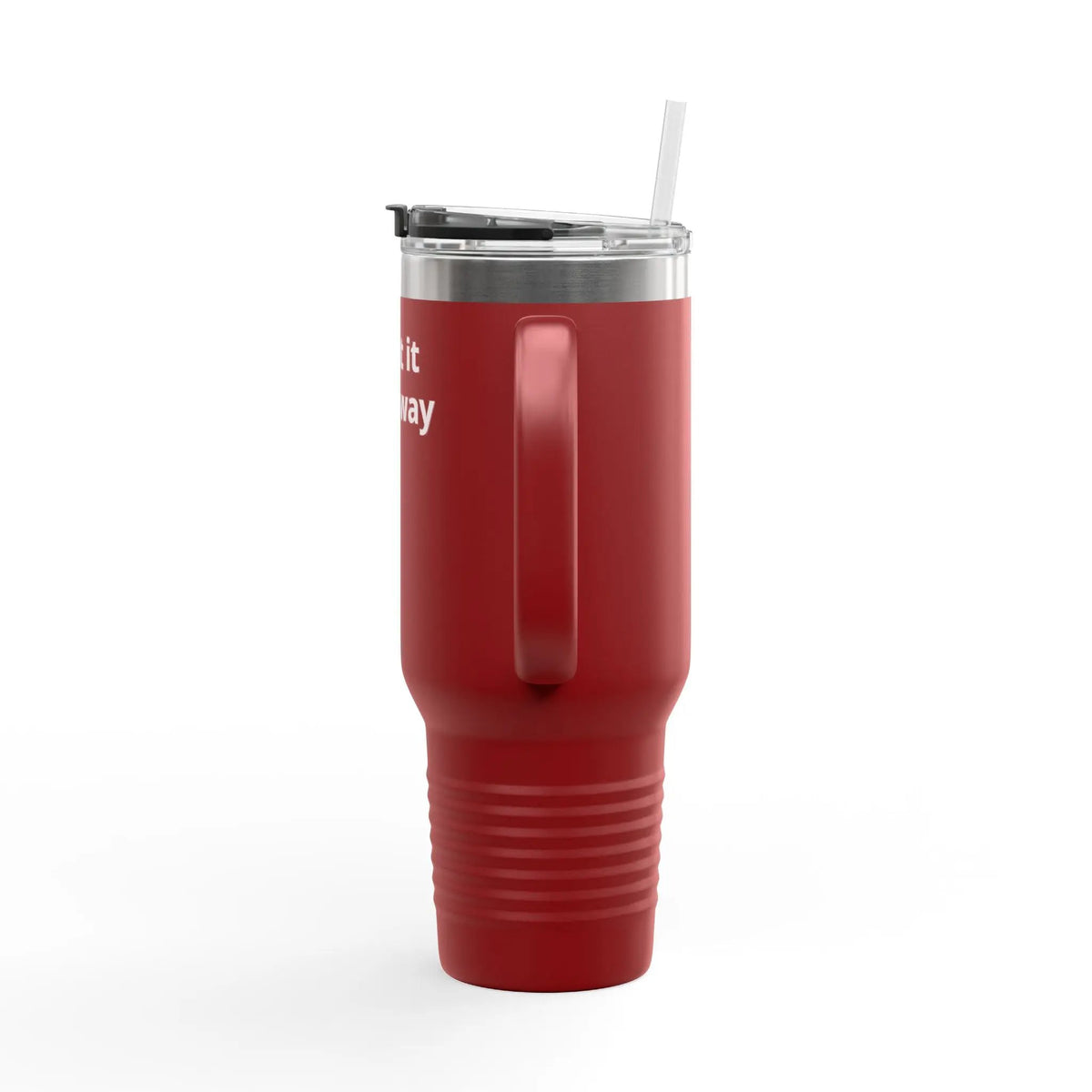 Printify 40oz Insulated Travel Mug with Handle – Customizable Big Tumbler for Road Trips & Daily Hydration - Travel Mugs Mug