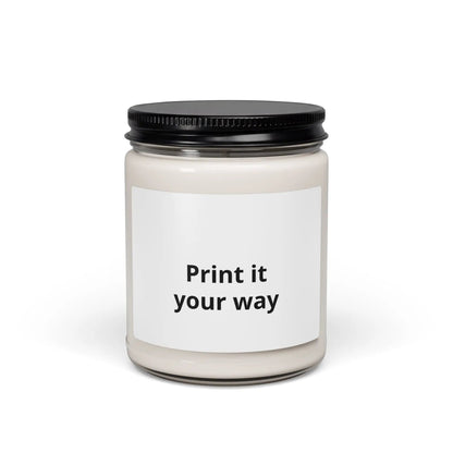 Printify Custom Scented Soy Candle 9oz — Personalized Label "Print it your way" - Candles Home Decor
