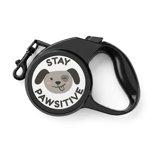 Printify Stay Pawsitive Retractable Dog Leash - Pet Leashes Pets