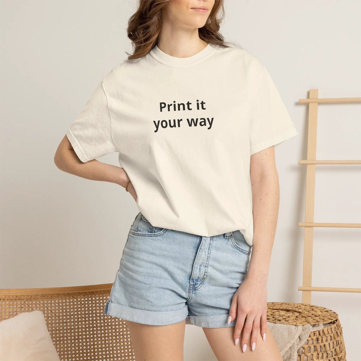 Printify Print It Your Way T-Shirt — Customizable White Graphic Tee - T-Shirts T-Shirt
