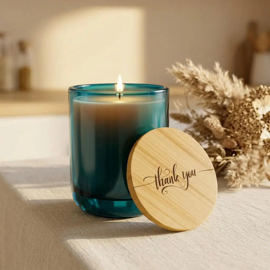 Thank You Script engraved Lid Candle