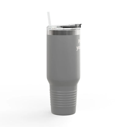 Printify 40oz Insulated Travel Mug with Handle – Customizable Big Tumbler for Road Trips & Daily Hydration - Travel Mugs Mug