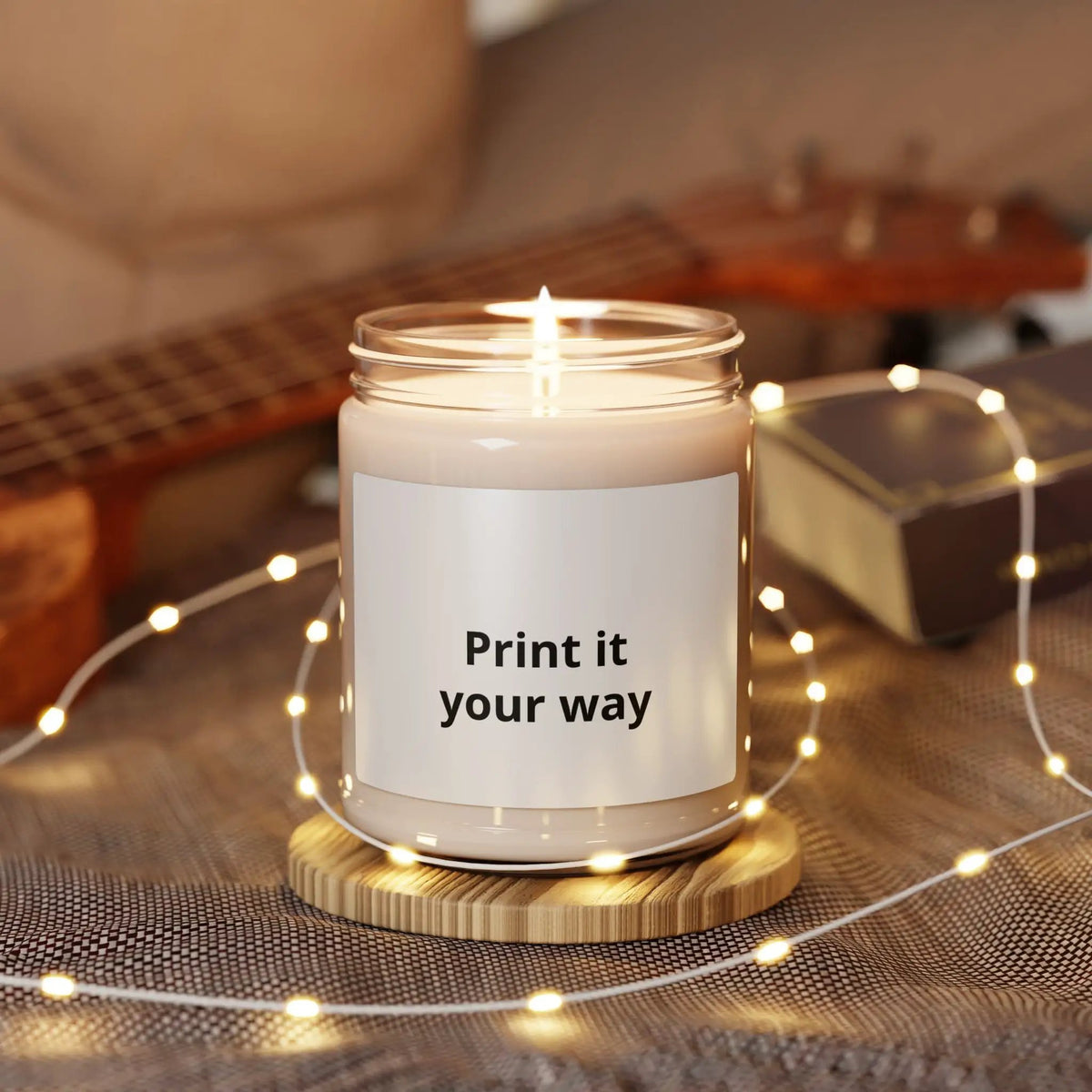 Printify Custom Scented Soy Candle 9oz — Personalized Label "Print it your way" - Candles Home Decor