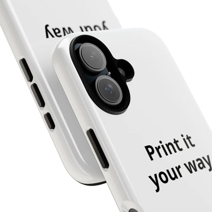 Printify Custom Print Tough iPhone Case Dual Layer Shockproof Protective Cover Wireless Charging - Mobile Phone Cases Phone Case