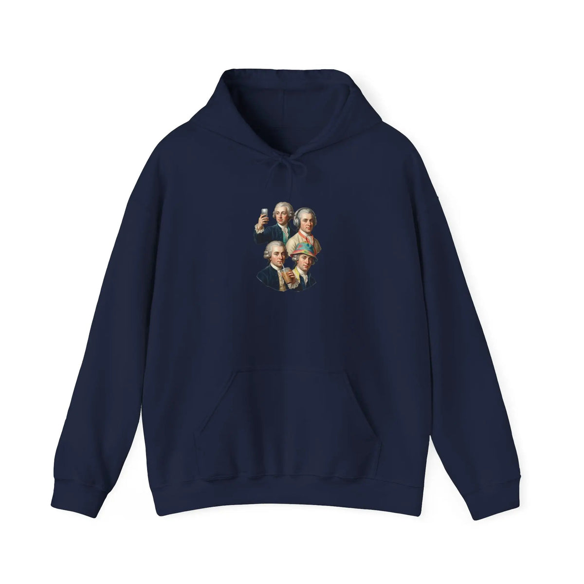 Printify Founding Fathers Portrait Hoodie | History Humor, Museum Nerd - Hoodies Hoodie