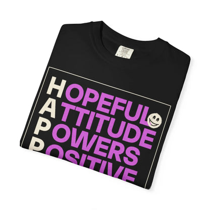 Printify Hopeful Attitude Powers Positive Yields T-Shirt - T-Shirts T-Shirt