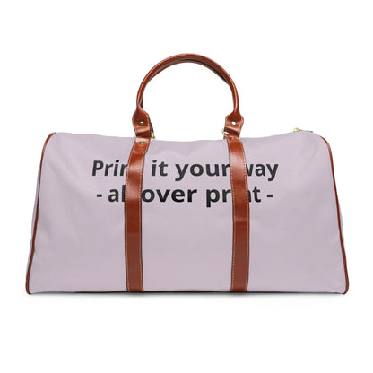 Printify Custom Waterproof Travel Bag — Personalized 'Print it your way' Duffle for Weekend Getaways & Beach Trips - Shoulder Bags Bags