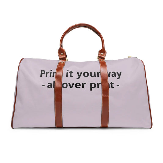Printify Custom Waterproof Travel Bag — Personalized 'Print it your way' Duffle for Weekend Getaways & Beach Trips - Shoulder Bags Bags